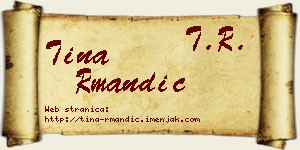 Tina Rmandić vizit kartica